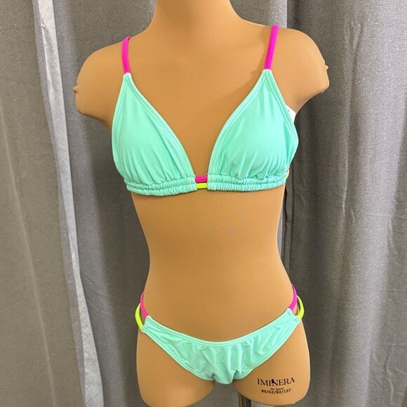 CUPSHE Aqua and Pink Bikini Set - Picture 14 of 14